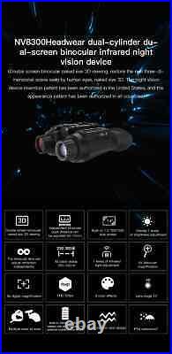 NV8300 4K Night Vision Goggles Helmet-Mounted Dual Display IR NVG