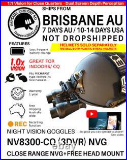 NV8300 CQ 1x ZOOM Infrared Night Vision Binoculars 3D Goggles NVG AUSTRALIA