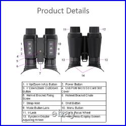NV8300 Infrared Night Vision Binoculars 4K 3D Head Mounted Goggles 8X Zoom 300M