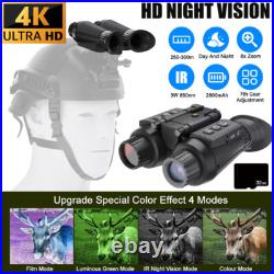 NV8300 Infrared Night Vision Binoculars 4K UHD 3D Goggles 8X Digital Zoom 300M