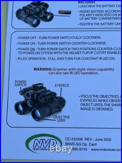NVD BNVD-SG Gen 3 Night Vision Binocular White Phosphor Elbit Thin Filmed