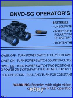 NVD BNVD-SG Gen 3 Night Vision Binocular White Phosphor Elbit Thin Filmed