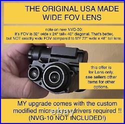 NVG-30 1X wide lens only 72° FOV vs 25° oem FOV