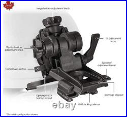 NVG Night Vision Helmet Mount With Strap With Cadex Low Polymer Flip Up Mount