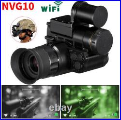 NVG10 1080P WiFi Monocular Night Vision Goggles for Hunting Observation Helmet@