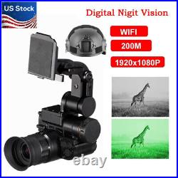 NVG10 Helmet Goggle 1080P Digital Night Vision Monocular WiFi IP66 For Hunting