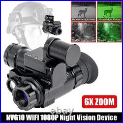 NVG10 Helmet Helmet Goggle Head Monocular 1080P WiFi Hunting Night Vision Device