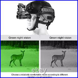 NVG10 Helmet Night Vision Goggle 1920x1080p Green Tactical Monocular With Mount