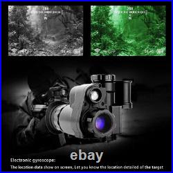 NVG10 Helmet Night Vision Goggle 1920x1080p Green Tactical Monocular With Mount