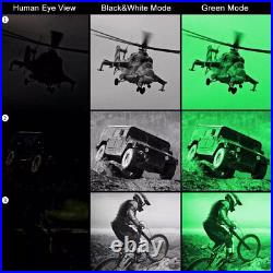 NVG10 Helmet Night Vision Goggle 1920x1080p Green Tactical Monocular With Mount