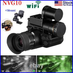 NVG10 Monocular Night Vision Goggles 1920x1080P WiFi for Hunting Observation US