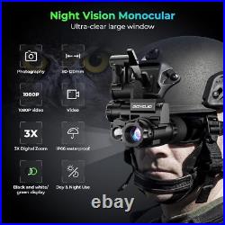 NVG10 Mounted Helmet Night Vision 1920x1080p HD Infrared Night Vision Monocular