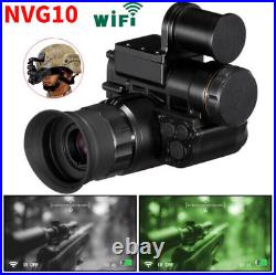 NVG10 WiFi Monocular Night Vision Goggles 300m for Hunting Observation Helmet