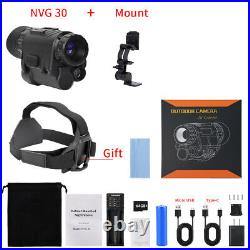 NVG30 Helmet Night Vision Goggles Wide View 40° 940nm IR WiFi Digital Binoculars