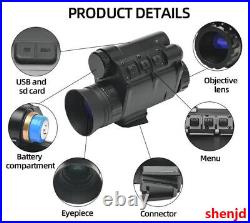 NVG30 Helmet Night Vision Monocular Wide View 40° 940nm IR WIFI Digital Starligh