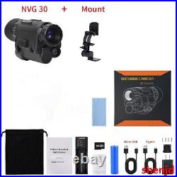 NVG30 Helmet Night Vision Monocular Wide View 40° 940nm IR WIFI Digital Starligh