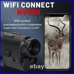 NVG30 Infrared 1920x1080p Night Vision Goggles Monocular WiFi For Hunting