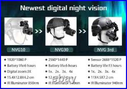 NVG3rd 2688x1520 Monocular Night Vision Goggles Head-Mounted & WiFi PIP Function