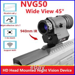 NVG50 2.5k helmet digital night vision 45°goggles scope WIFI 940nm IR monocular