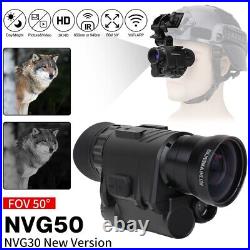 NVG50 Night Vision Goggles Wide View 50° gen3 Helmet IR 940nm Hunting Camera WiF