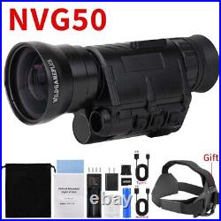 NVG50 Night Vision Goggles Wide View 50° gen3 Helmet IR 940nm Hunting Camera WiF