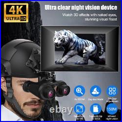 Naked Eye 3D VR Night Vision Goggles Binoculars Digital IR Head Mounted Sight US