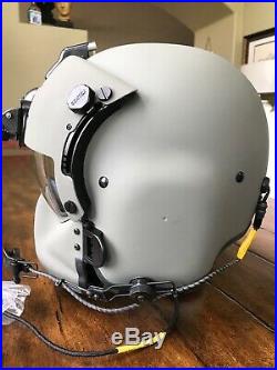 New Hgu56 Gentex Flight Pilot Helmet & Nvg, Mfs, Cep, Cobra MIC Large Hgu 56