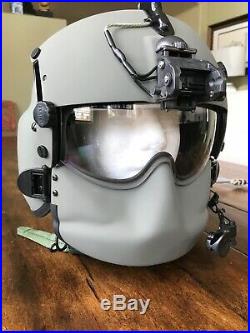 New Hgu56 Gentex Flight Pilot Helmet & Nvg, Mfs, Cep, Cobra MIC Large Hgu 56