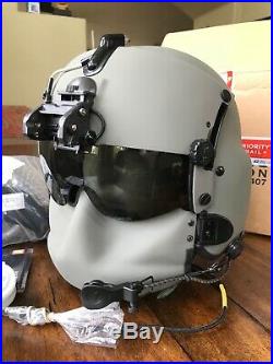 New Hgu56 Gentex Flight Pilot Helmet & Nvg Mfs Tpl Cobra MIC XL Hgu 56