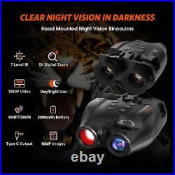 New Night Vision Goggles Head Mounted Hands Free Infrared Night Vision Binocular