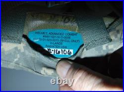Nice ACH Helmet Size XL Extra Large Rabintex Mfd. 2006, NVG Rhino Mount Norotos