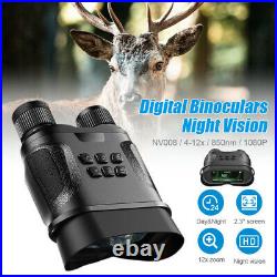 Night Vision 12x Zoomable Goggles Binoculars Video Photo Recorderwith 2.3 Screen