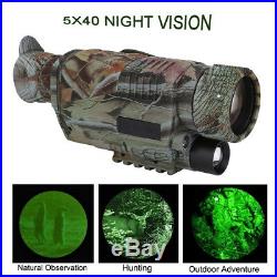 Night Vision 5X40 Goggles Monocular Telescope Hunting Video Camera Rifle Scope