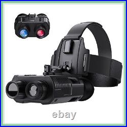 Night Vision Binocular Goggles Infrared Digital Head Mount Darkness Surveillance