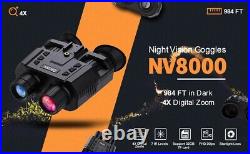 Night Vision Binocular Goggles Infrared Digital Head Mount Darkness Surveillance