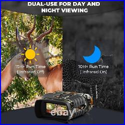 Night Vision Binoculars, 1315FT 4K Night Vision Goggles for Adults, 10X Optical