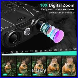 Night Vision Binoculars 16X Digital Zoom IR Goggles 32GB Card Rechargeable Flash