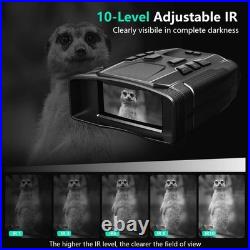 Night Vision Binoculars 16X Digital Zoom IR Goggles 32GB Card Rechargeable Flash