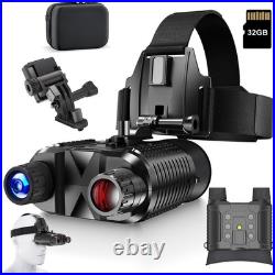 Night Vision Binoculars 2nd Gen IR Goggles 1312FT Head Mount for Tactical Helmet
