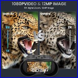 Night Vision Binoculars 2nd Gen IR Goggles 1312FT Head Mount for Tactical Helmet