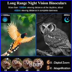 Night Vision Binoculars 4K 6000mAh Rechargeable Night Vision Goggles High Res