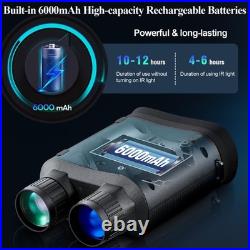 Night Vision Binoculars 4K 6000mAh Rechargeable Night Vision Goggles High Res