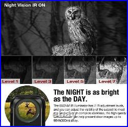 Night Vision Binoculars 4K Mini Night Vision Goggles 984ft 8X Digital Zoom 2000m
