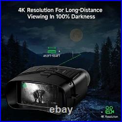 Night Vision Binoculars Goggles for Hunting Gear in 100% Darkness, 4K Night