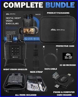 Night Vision Binoculars Infrared Goggles 20X Optical & 4X Digital Zoom IR