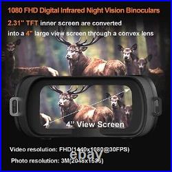 Night Vision Binoculars Night Vision Goggles 4 Viewing Screen 1080P FHD 984 ft