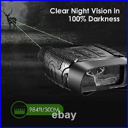 Night Vision Binoculars for Hunting in 100% Darkness Digital Infrared Goggles US