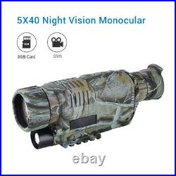 Night Vision Cam Goggles Monocular IR Surveillance Gen Hunting Scope Free 8GB