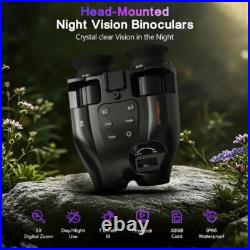 Night Vision Goggle Head Mounted Hands Free Infrared Night Vision Binoculars USB