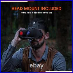 Night Vision Goggle Head Mounted Hands Free Infrared Night Vision Binoculars USB